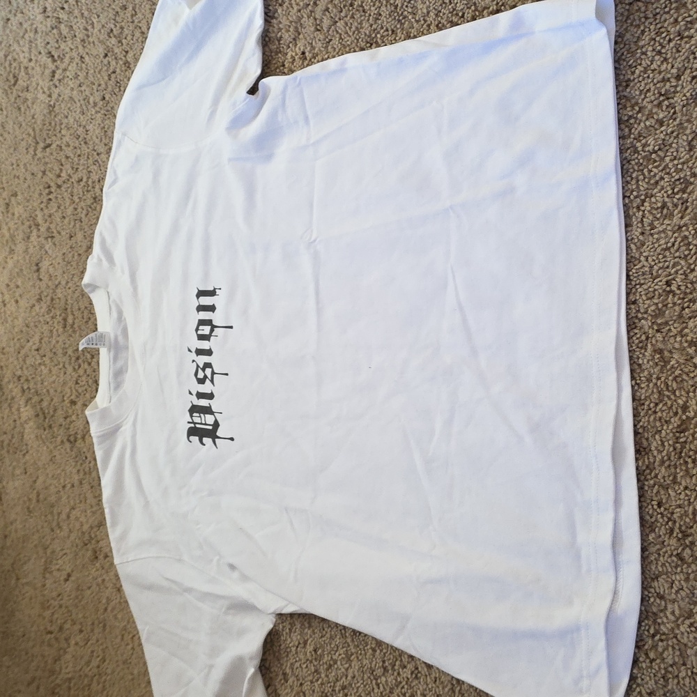 Vision White Graphic Women’s Tee Size Large